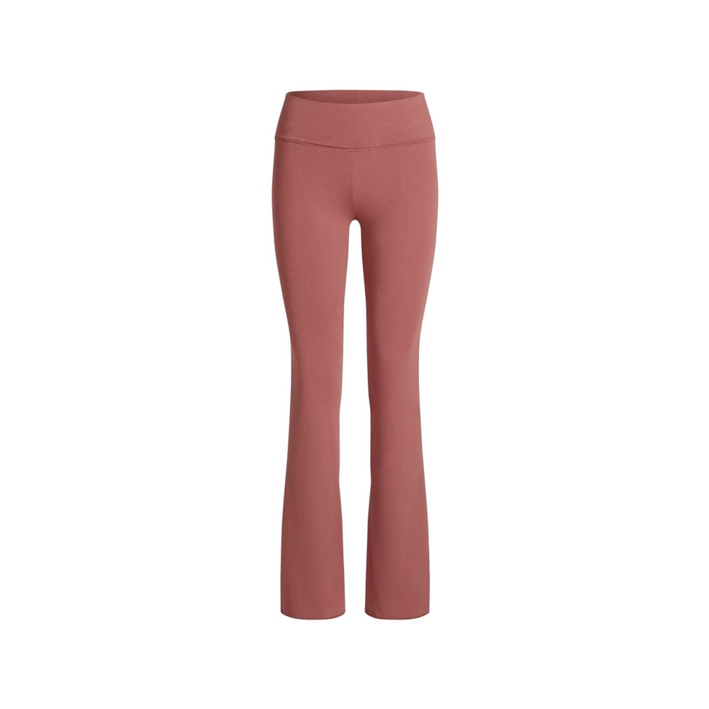 NWT SKIMS Cotton Jersey Foldover Pants (Redwood) 
Size XXS